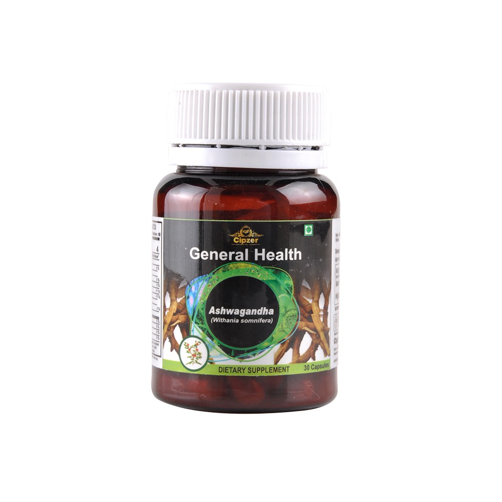 Cipzer Ashwagandha capsule | Helps enhance vigour and vitality(Pack of 1)-30 Capsules image