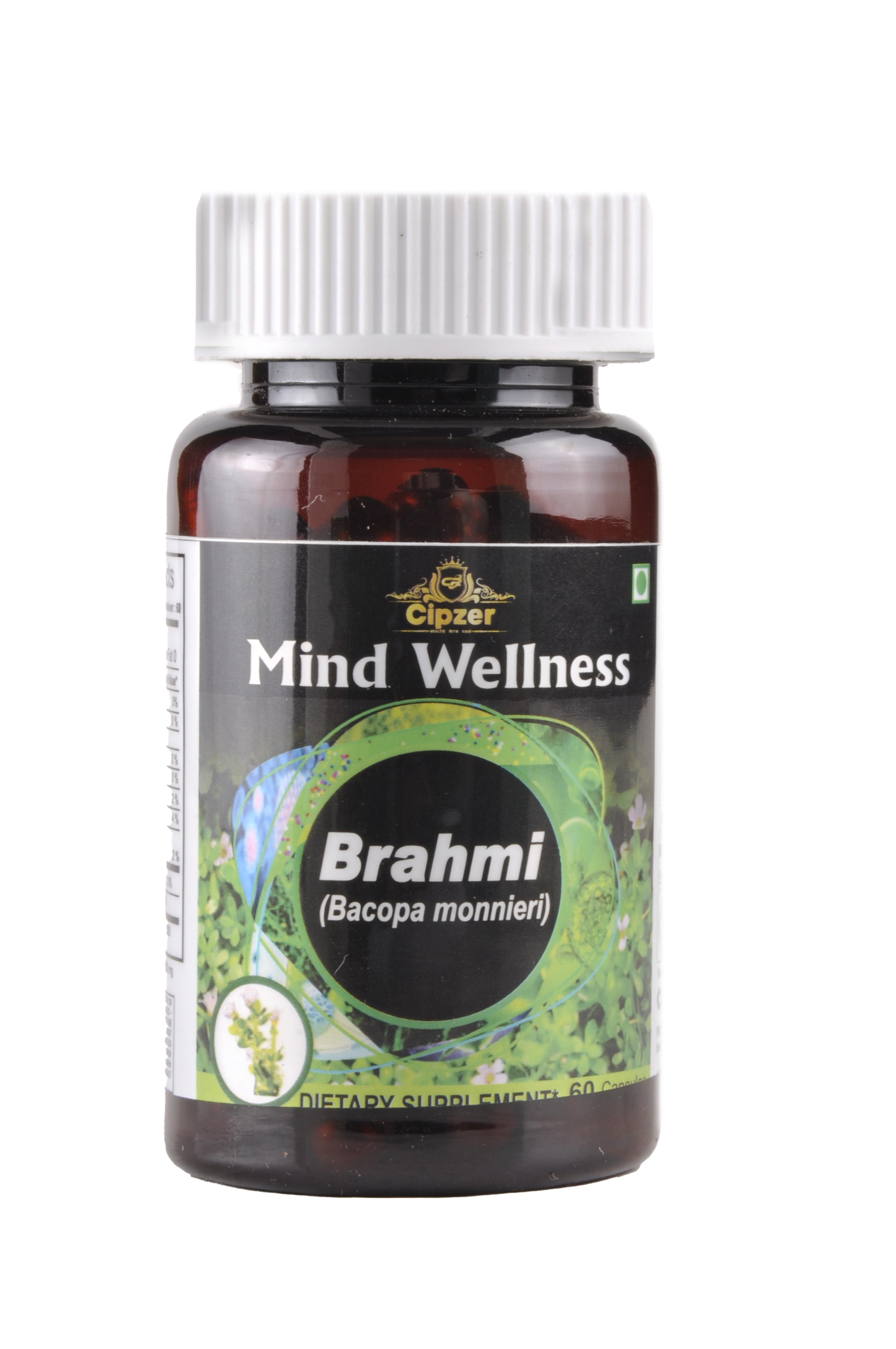 Cipzer Brahmi Capsule|Helps in facilitating learning and memorization|Improves  intelligence and imagination-60 Capsules image