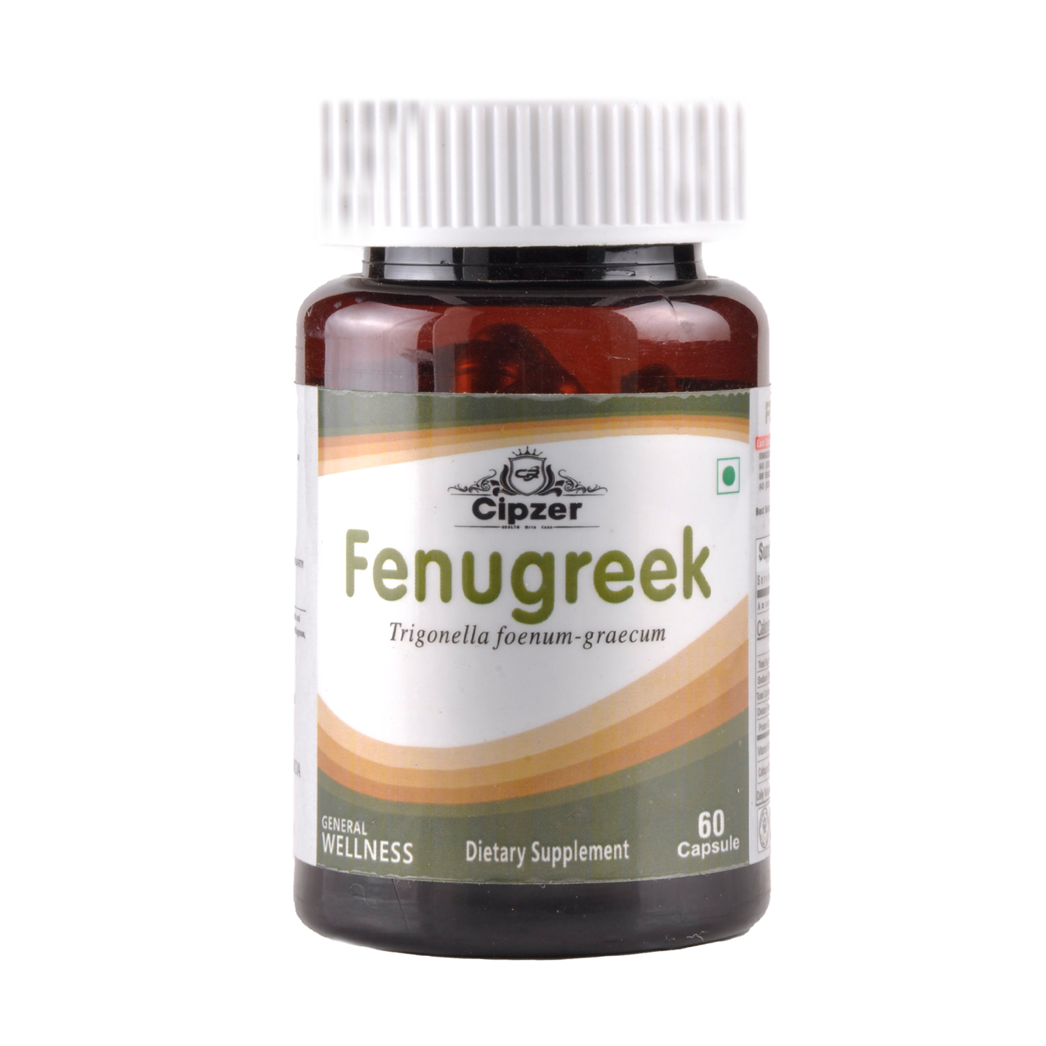 Cipzer Fenugreek Capsule|Balances  cholesterol level|Maintains  liver and kidney health(Pack of 1)-60 capsules image