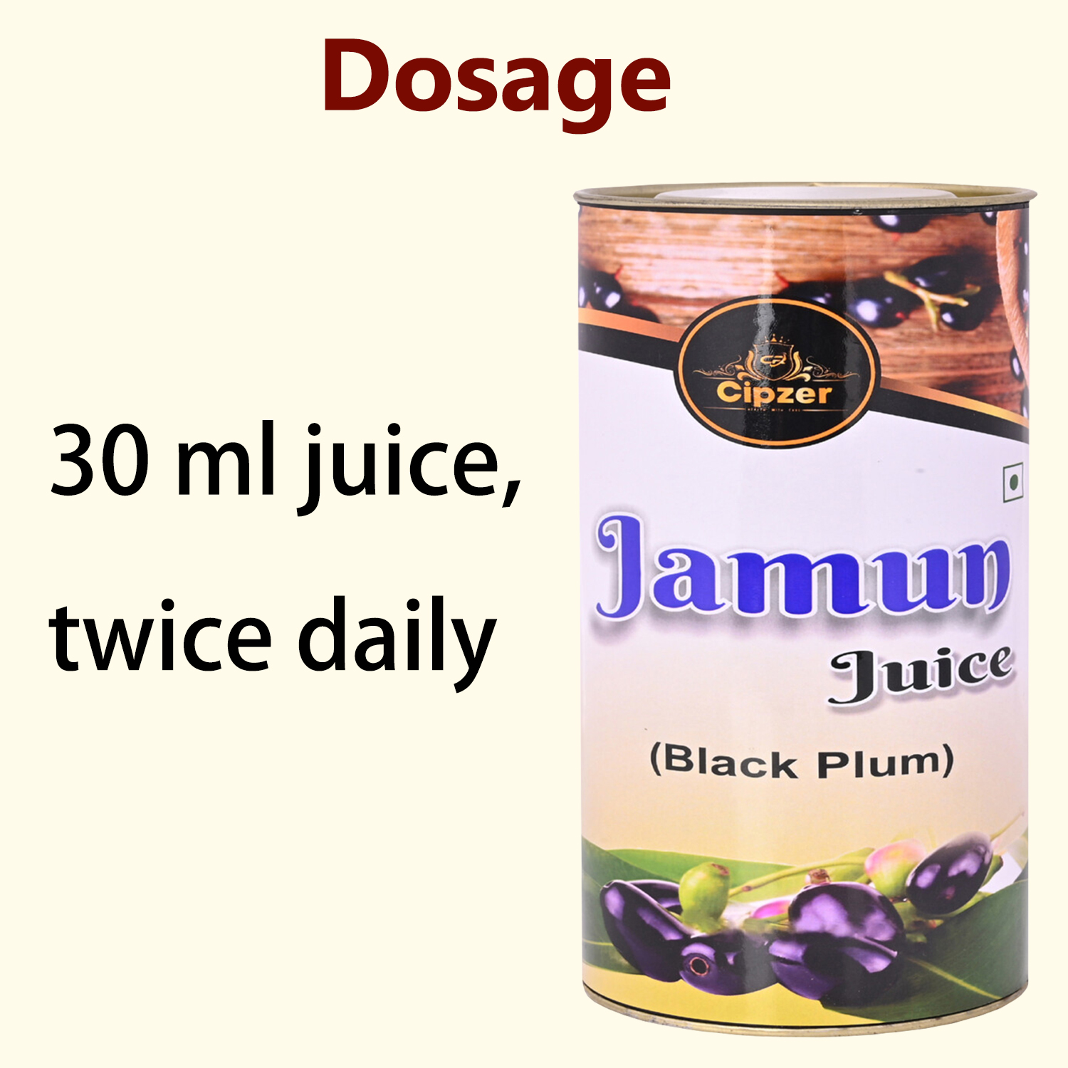 Cipzer Jamun juice | Organically farmed Jamun juice helps  to keep you heart and body healthy(Pack of 1)-500ml image