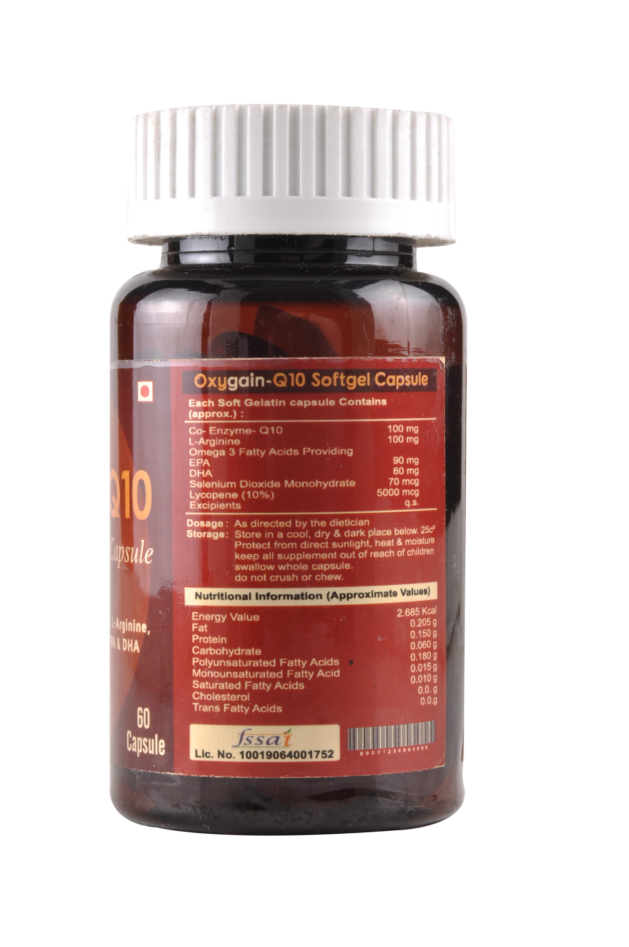 Cipzer Oxygain Q 10 Softgel Capsule|Helpful in treating heart failure(Pack of 1)-60 Capsules image