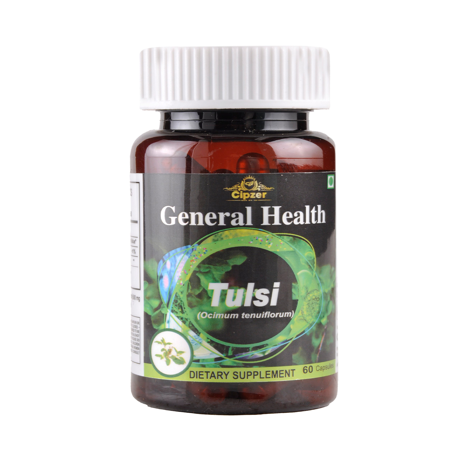 Cipzer Tulsi Capsule | Tulsi Capsule supports digestive functions, boosts energy and improves the immune system(Pack of 1)-60 Capsules image