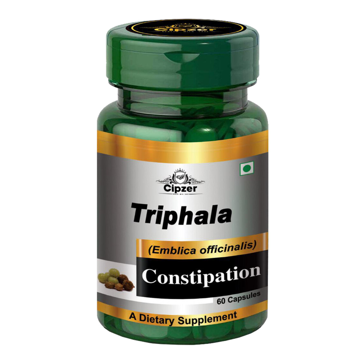 Cipzer Triphla Capsule | Triphla can help in detoxification and naturally balance hormones(Pack of 1)-60 Capsule image