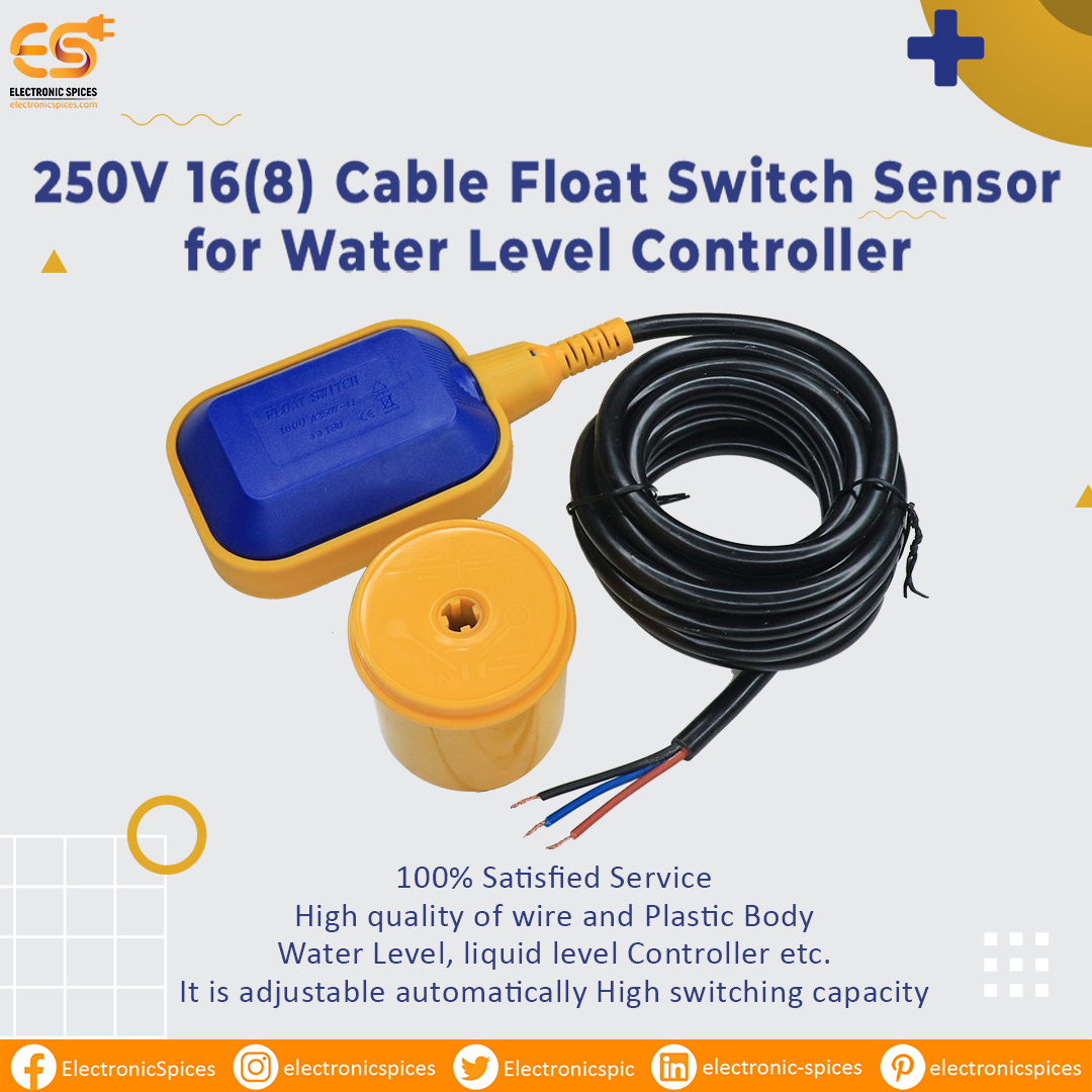 250V 16(8) 3M Cable Float Switch Sensor for Water Level Controller image