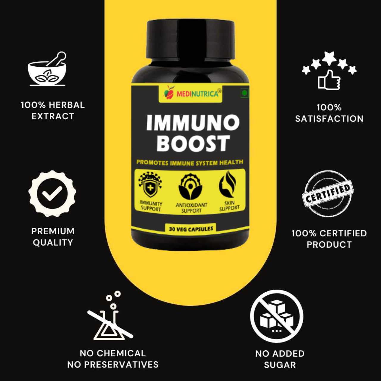 Immuno Boost 30 Veg Immunity System Boosting Capsules  image