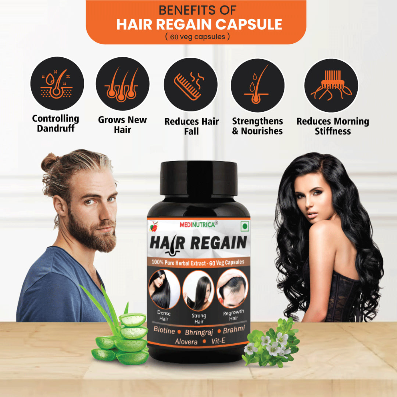 Hair Care Regain 30 Veg Hair Care Capsules image