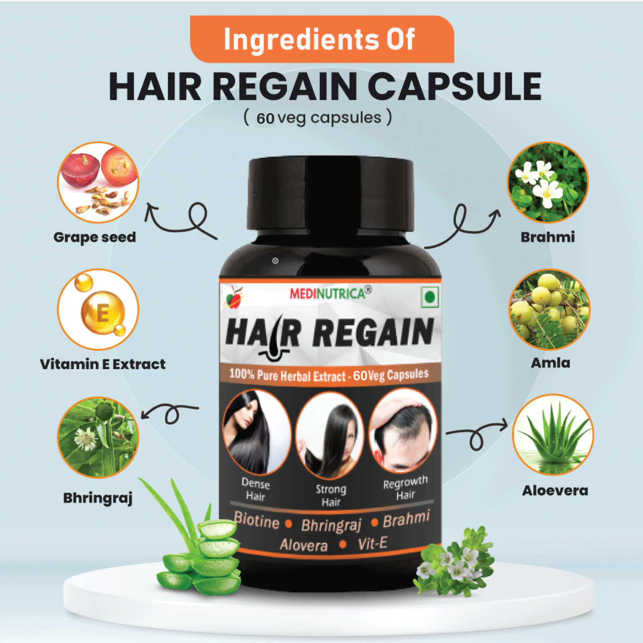 Hair Care Regain 30 Veg Hair Care Capsules image