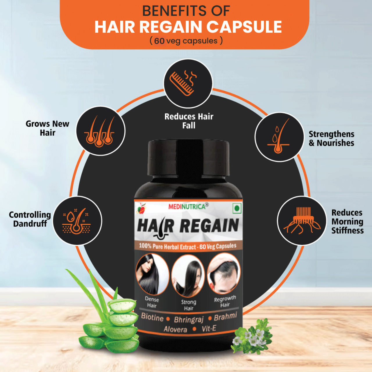 Hair Care Regain 30 Veg Hair Care Capsules image