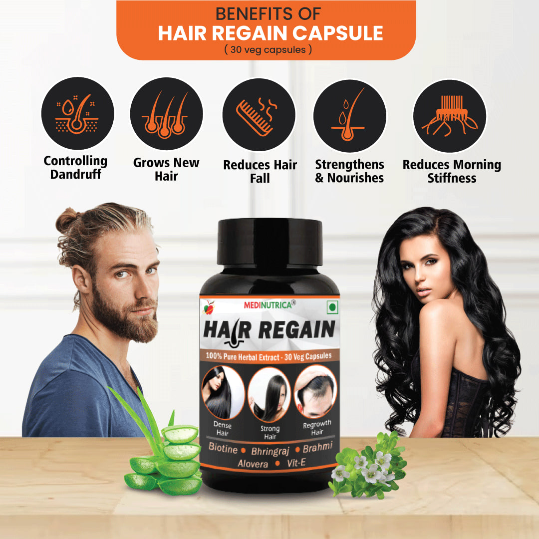 Hair Regain 60 Veg hair care tablets & Capsules image