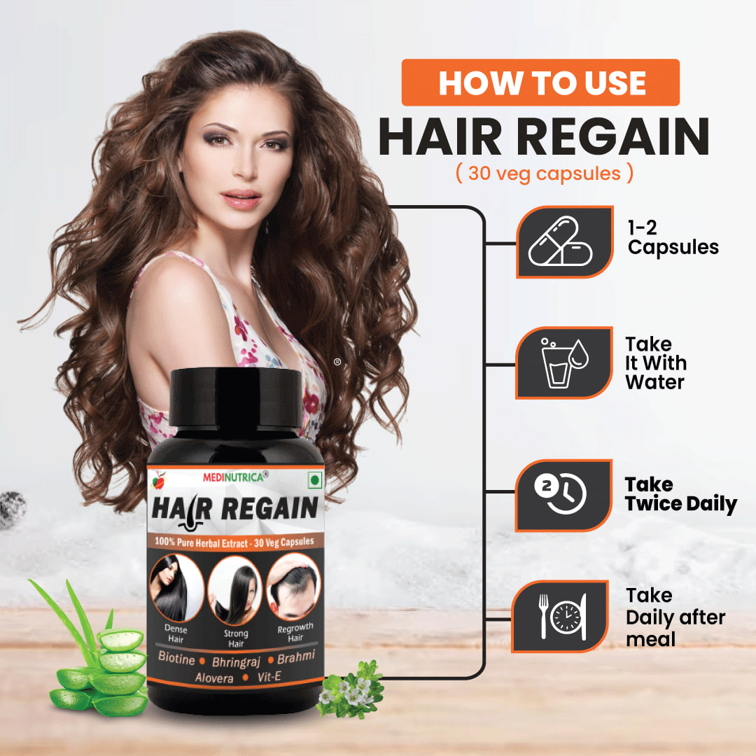 Hair Regain 60 Veg hair care tablets & Capsules image