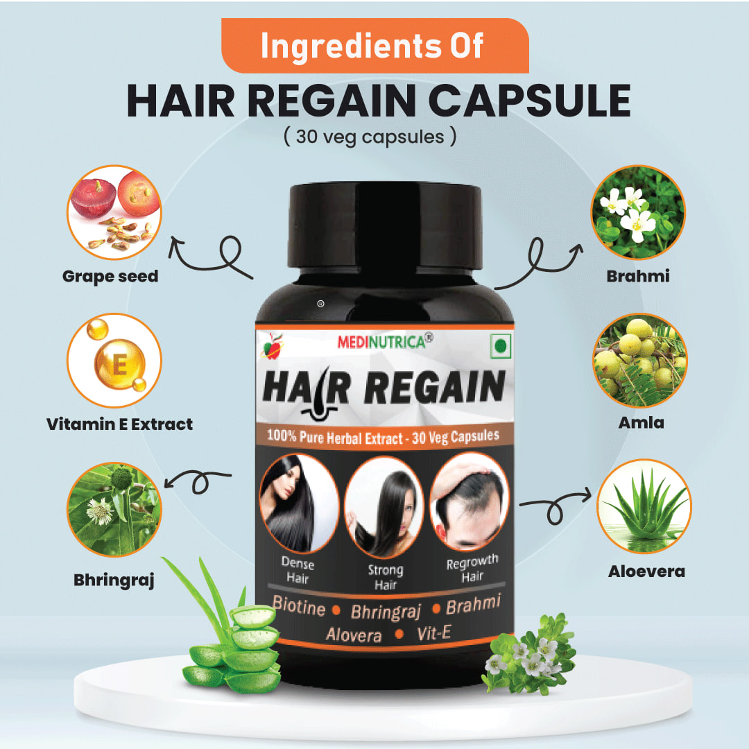 Hair Regain 60 Veg hair care tablets & Capsules image