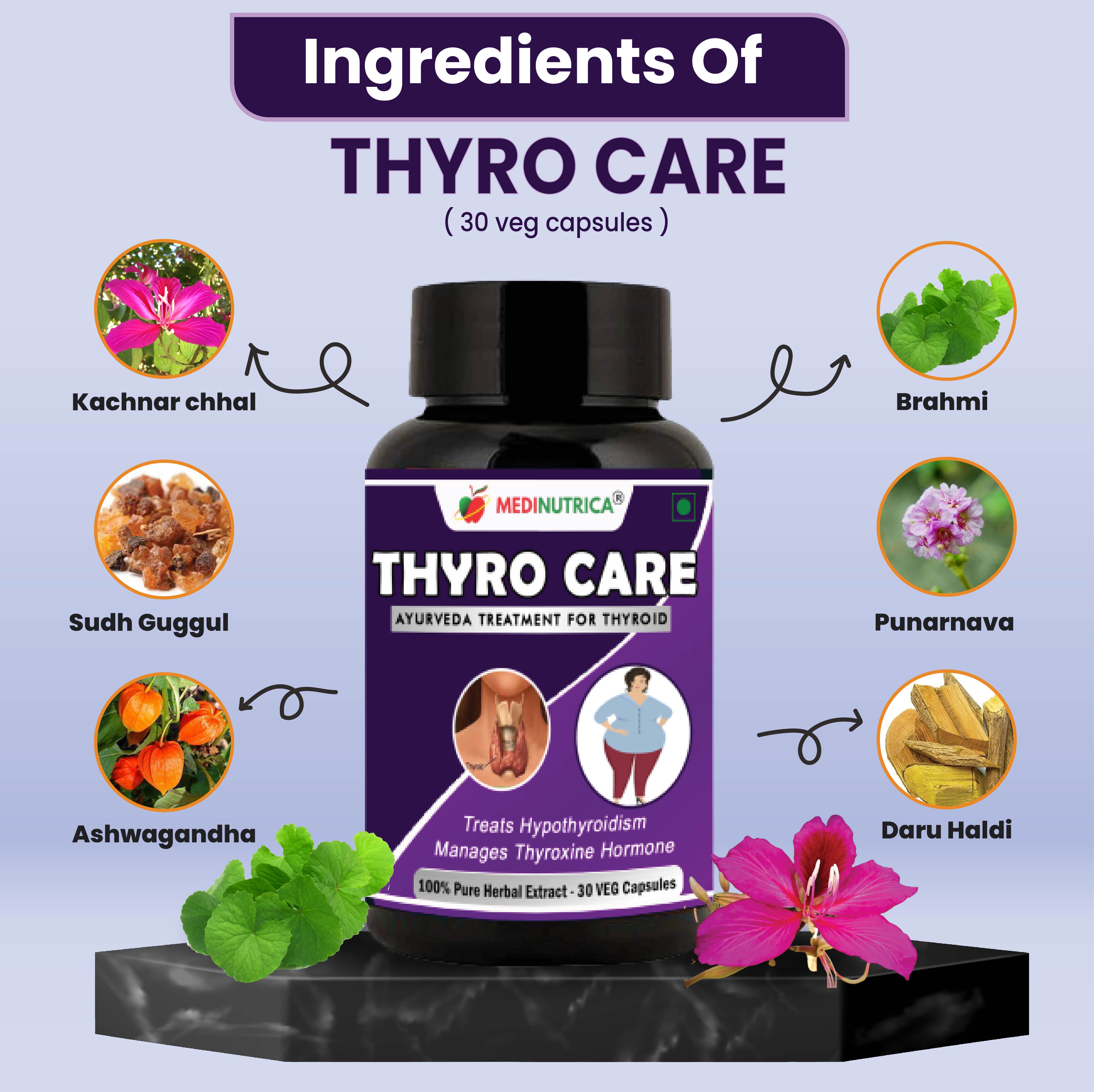 Thyro Care 30 Veg Capsules best thyroid treatment image