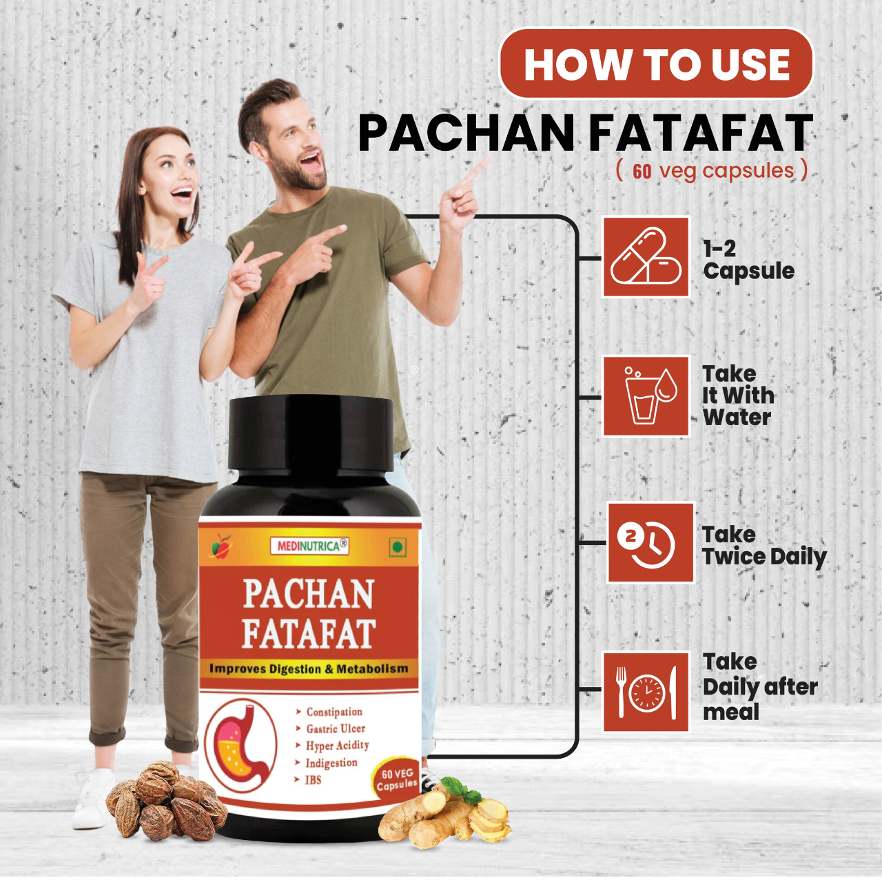 Pachan Fatafat 60 Capsules Digestion Problem Solution image