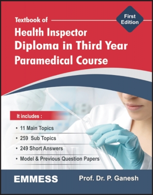 Text Book Of Health Inspector Diploma In 3rd Year Paramedical Course by P Ganesh image