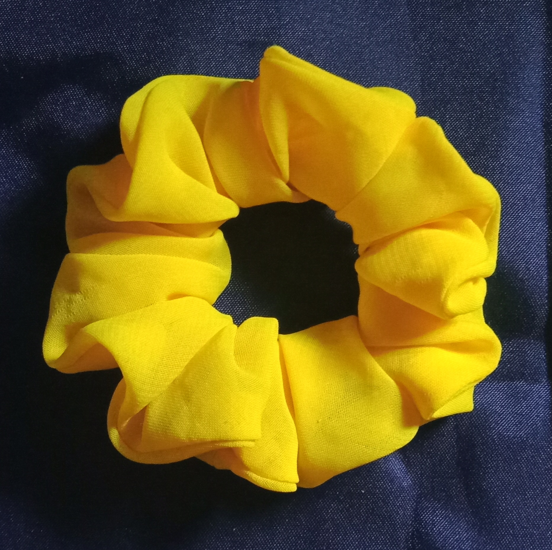 Yellow Georgette Fabric Scrunchie image