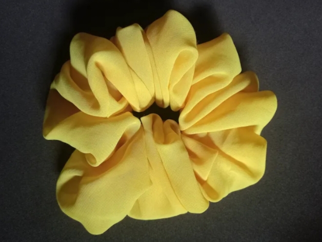 Yellow Georgette Scrunchie image