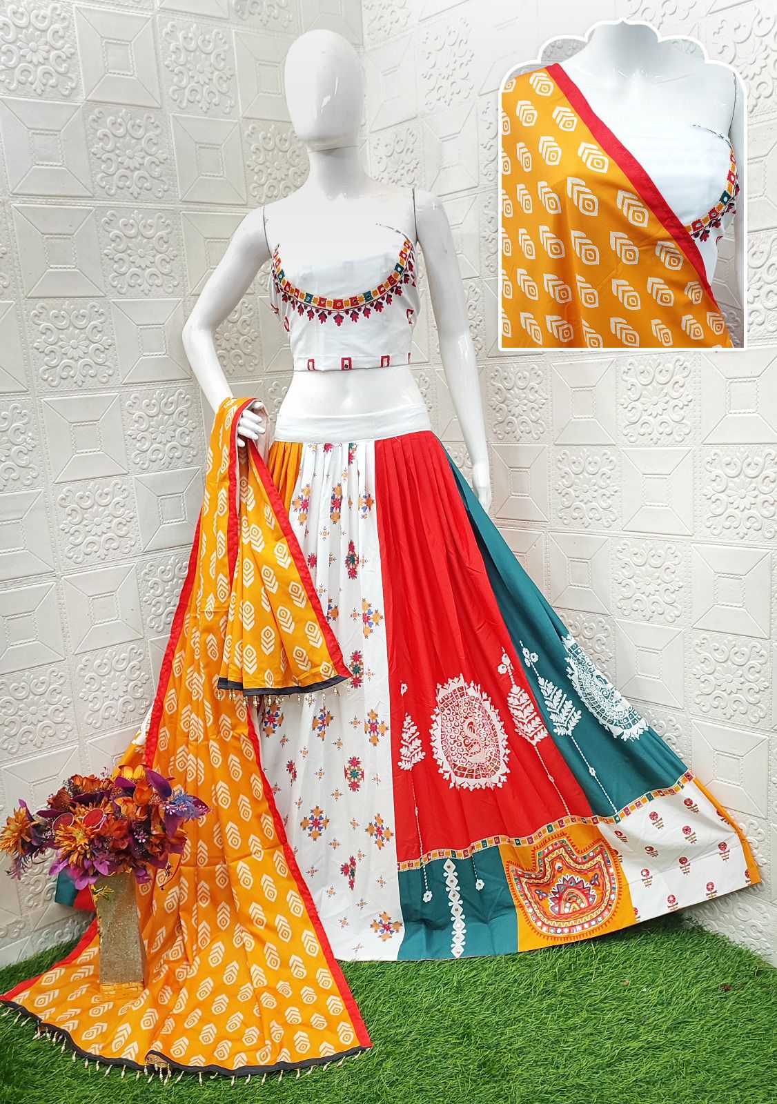 Rent Buy Gujarat Garba Fancy Dress Costume for Girls Online in India