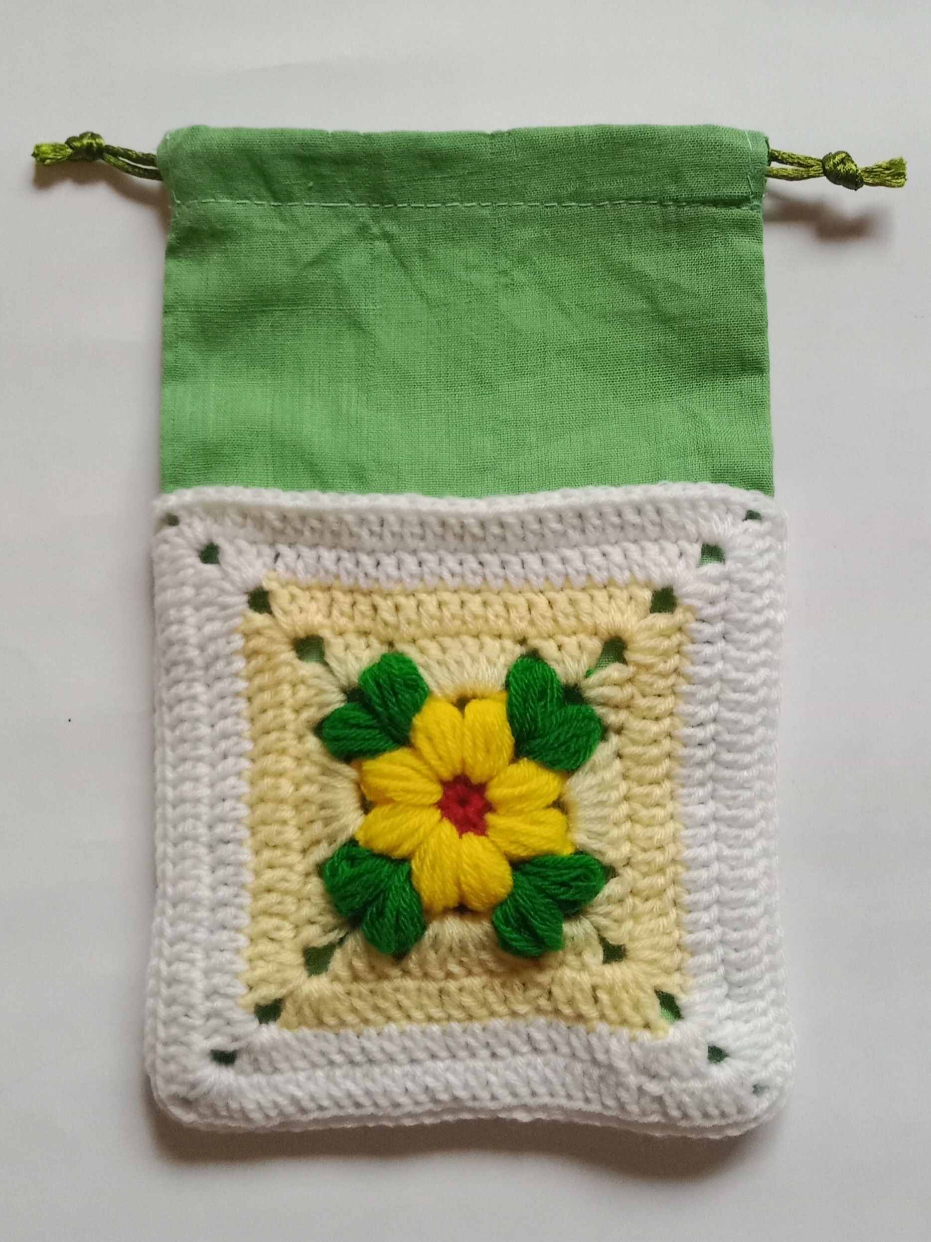 Crochet Woollen Potli Pouch image