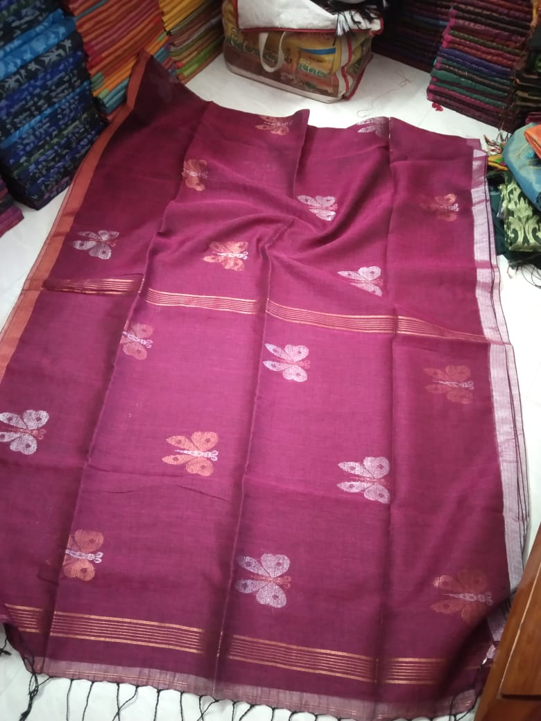 Linen saree image