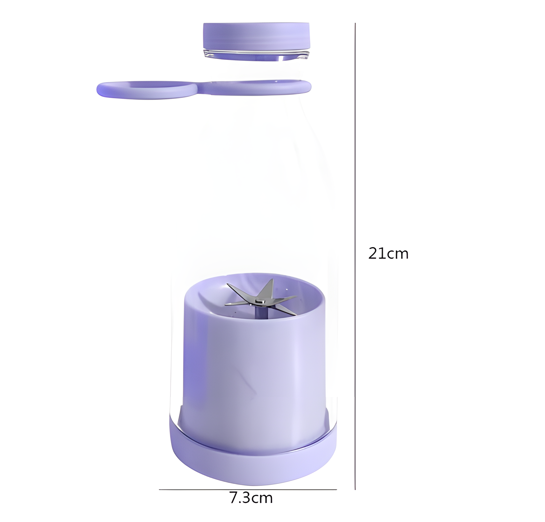 Mini Portable and Rechargeable Juice Maker, Blender Mixer USB Rechargeable Mini Fruit Juicer Blender - Purple image