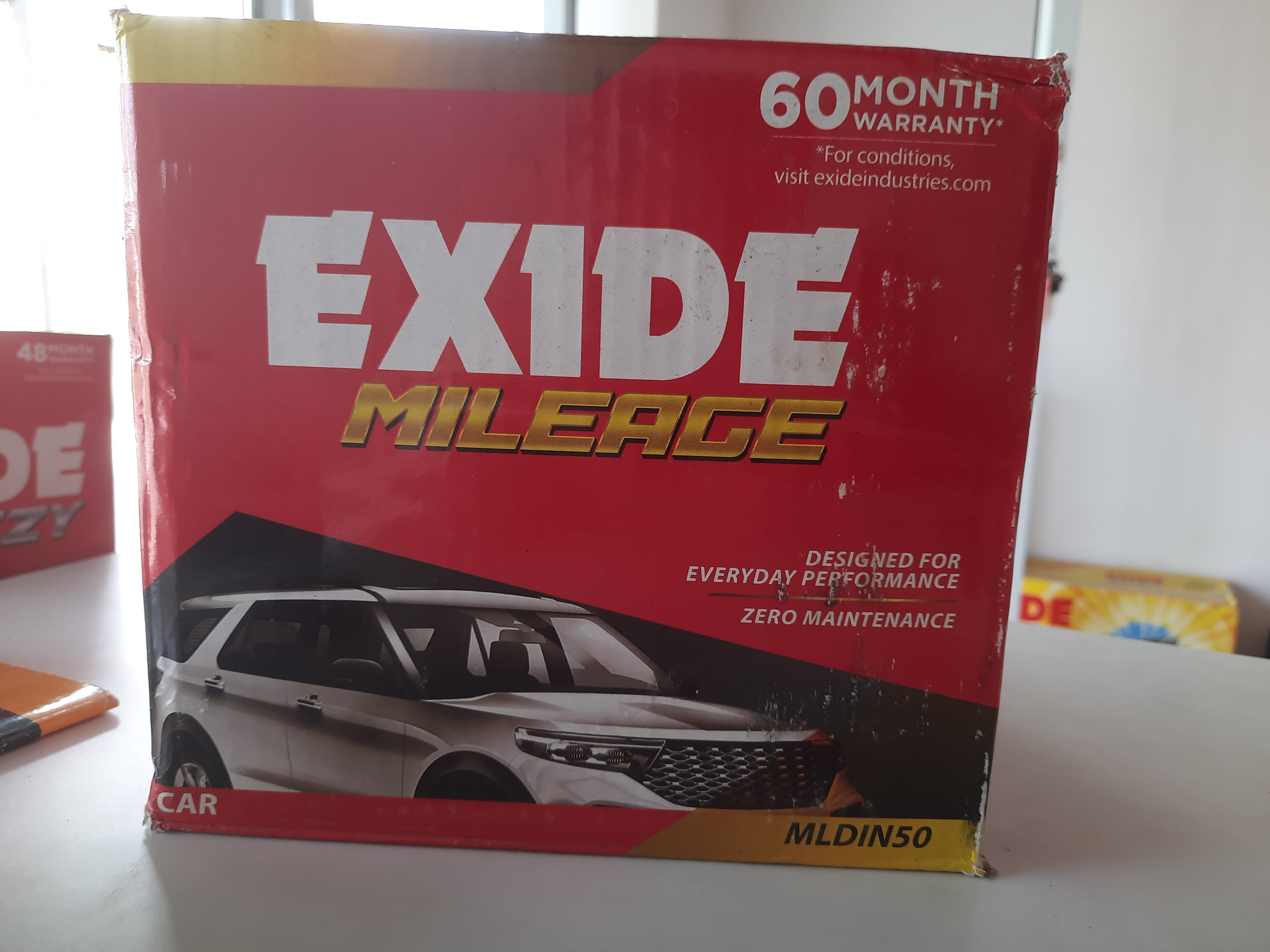Exide car battery image