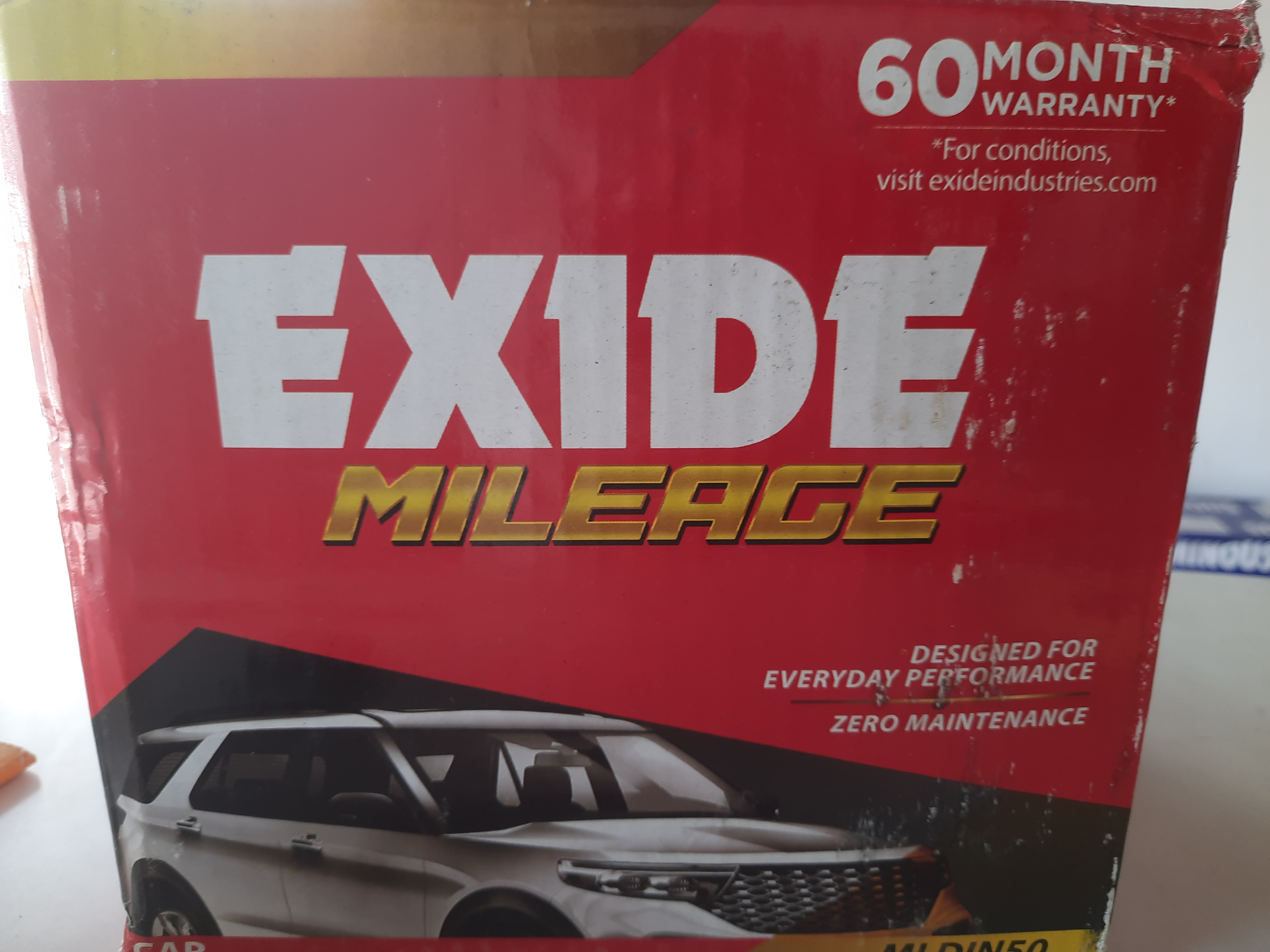 Exide car battery image