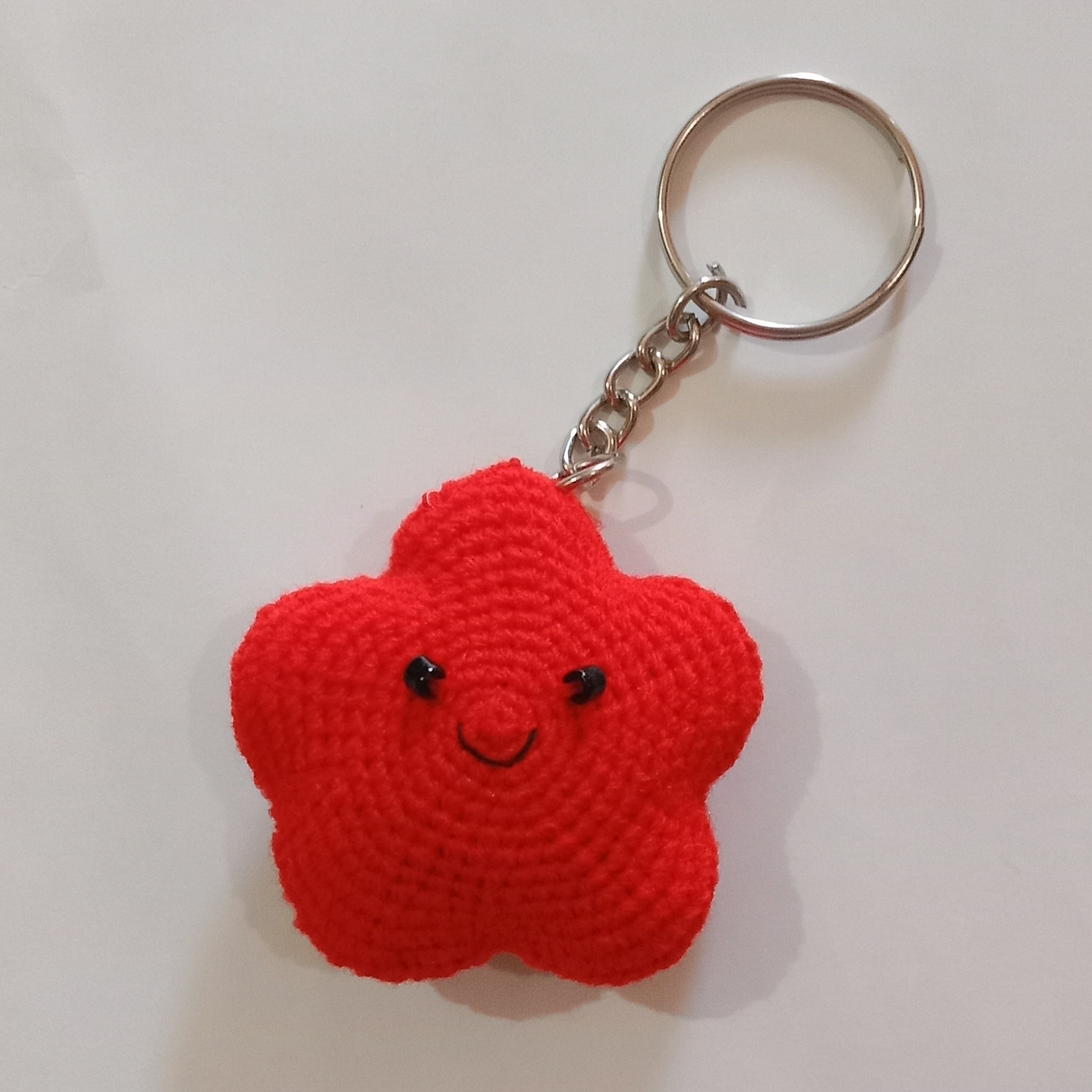 Crochet Woollen Star Keychain image