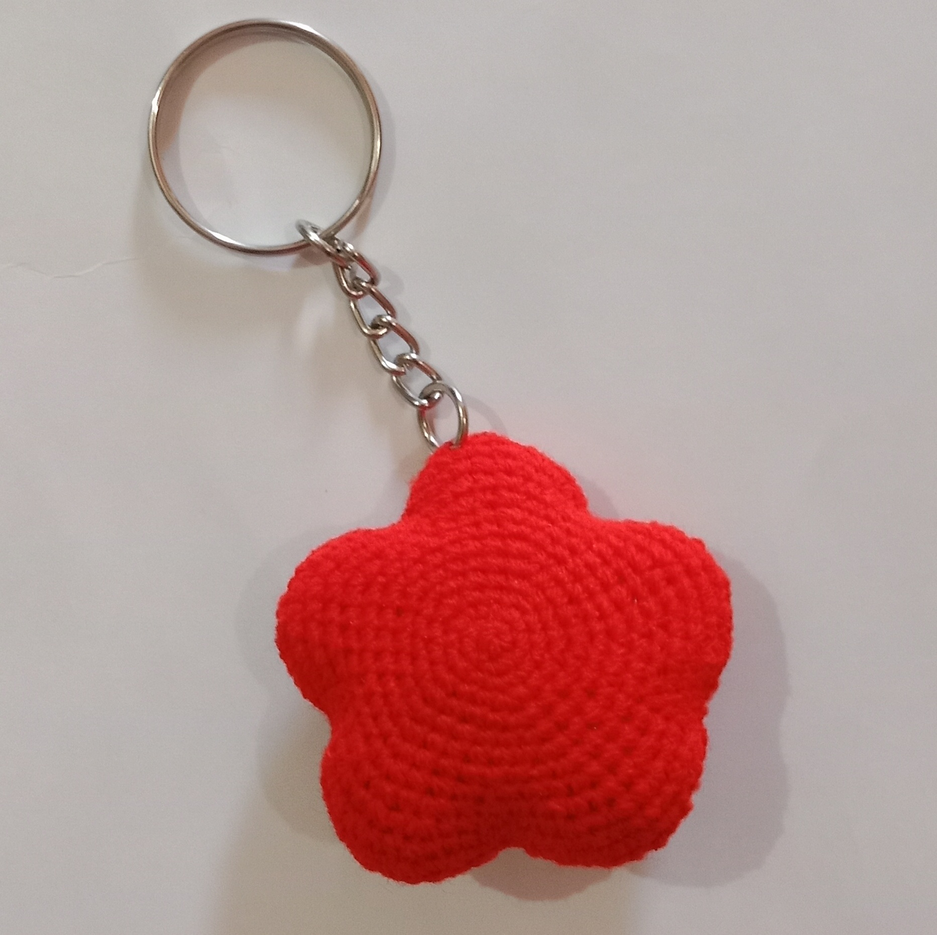 Crochet Woollen Star Keychain image