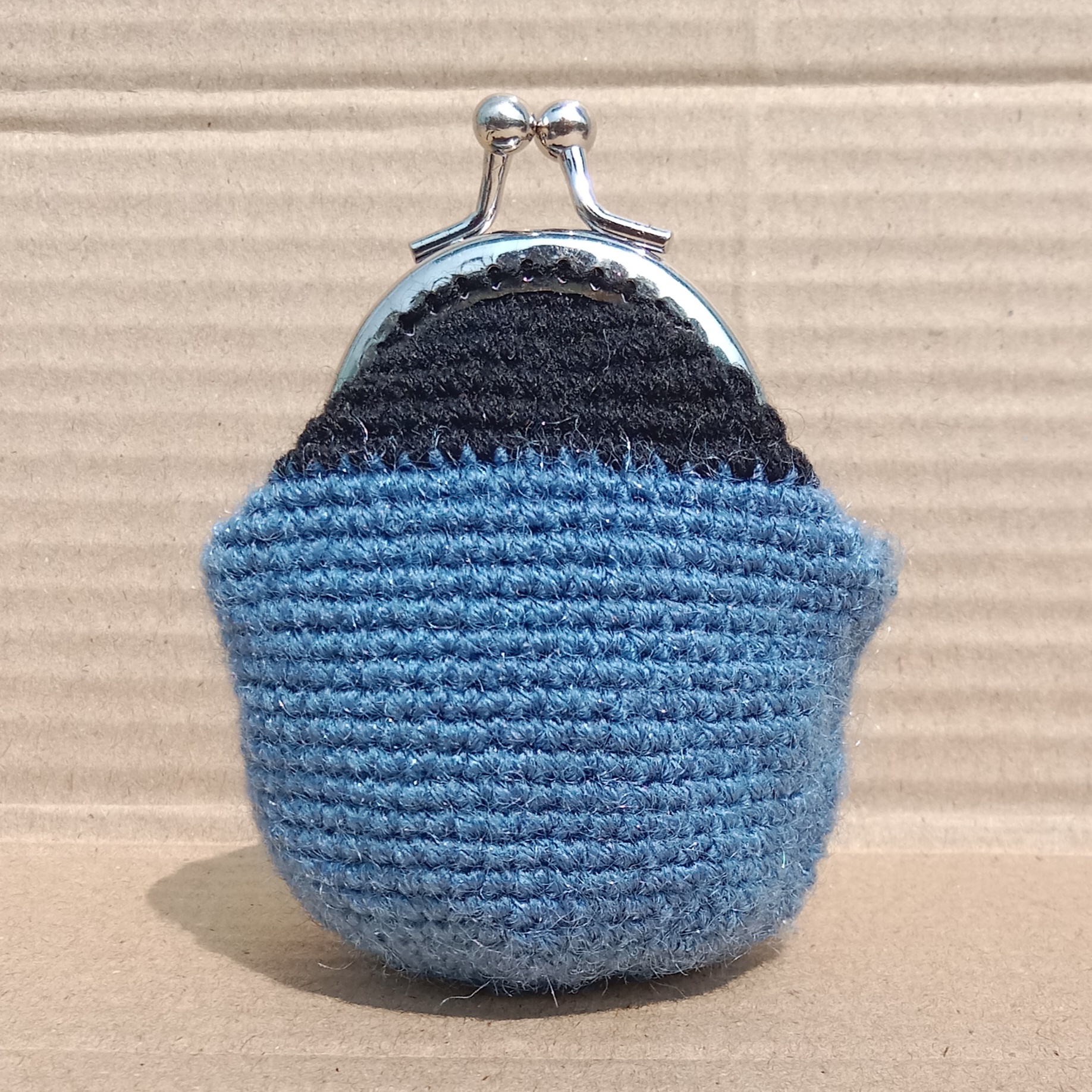 Crochet Woollen Clutch Pouch With Keychain  image