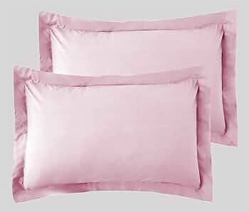 Solid Plain Sleeping Pillow Cover Stitching (Set of 2) image