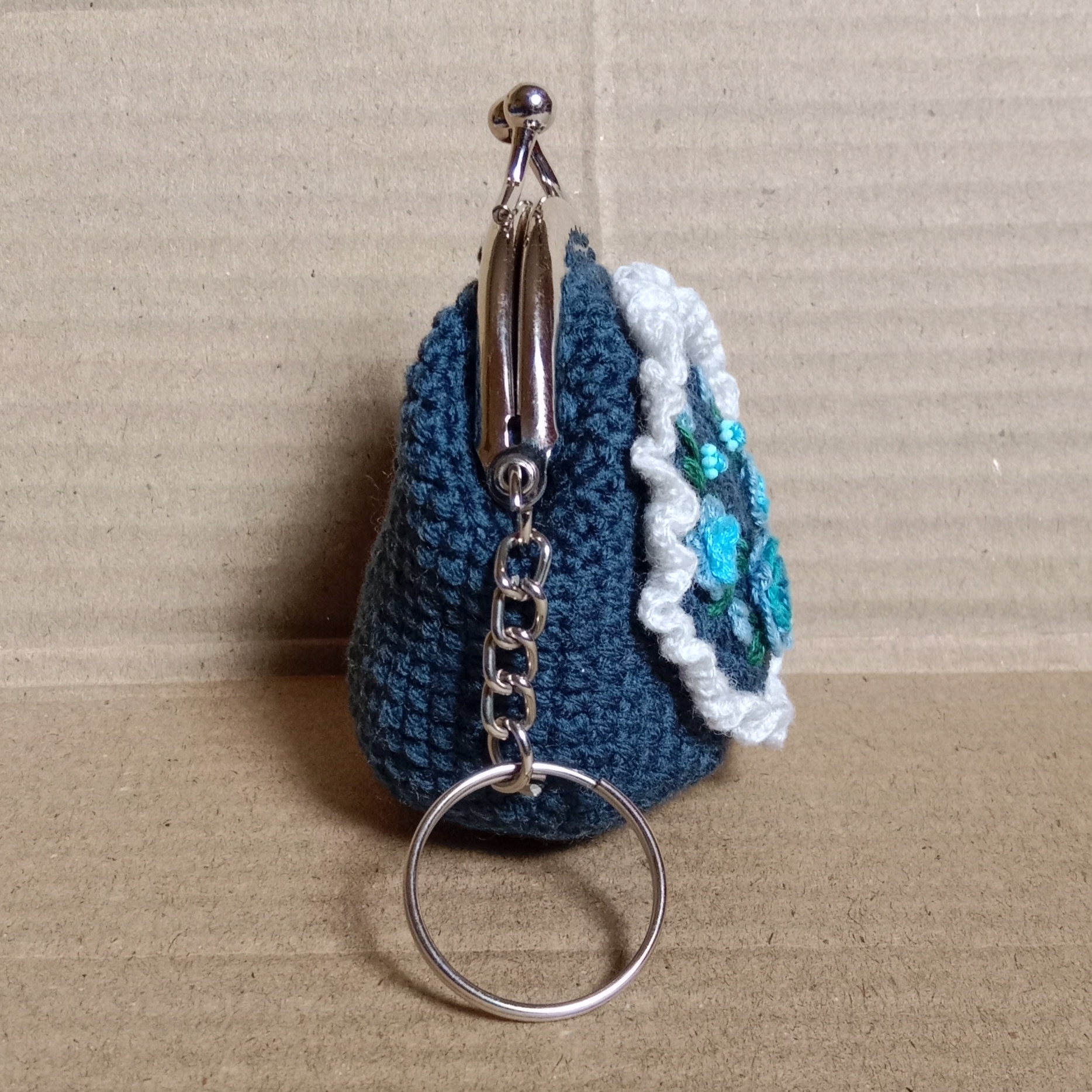 Crochet Woollen Mini Coin Clutch image