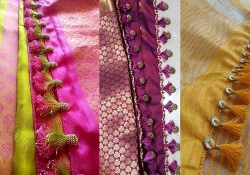 Saree Pallu Designer Border Patti Stitching image