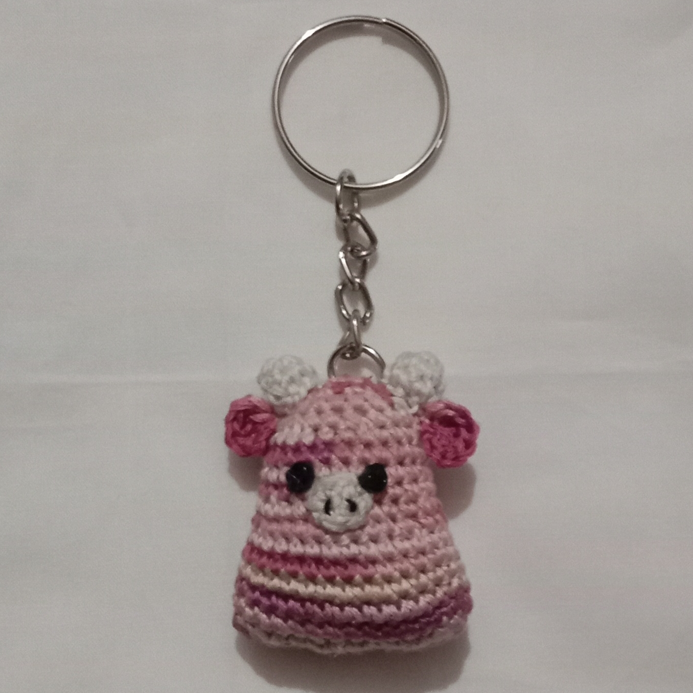 Crochet Cow Keychain image