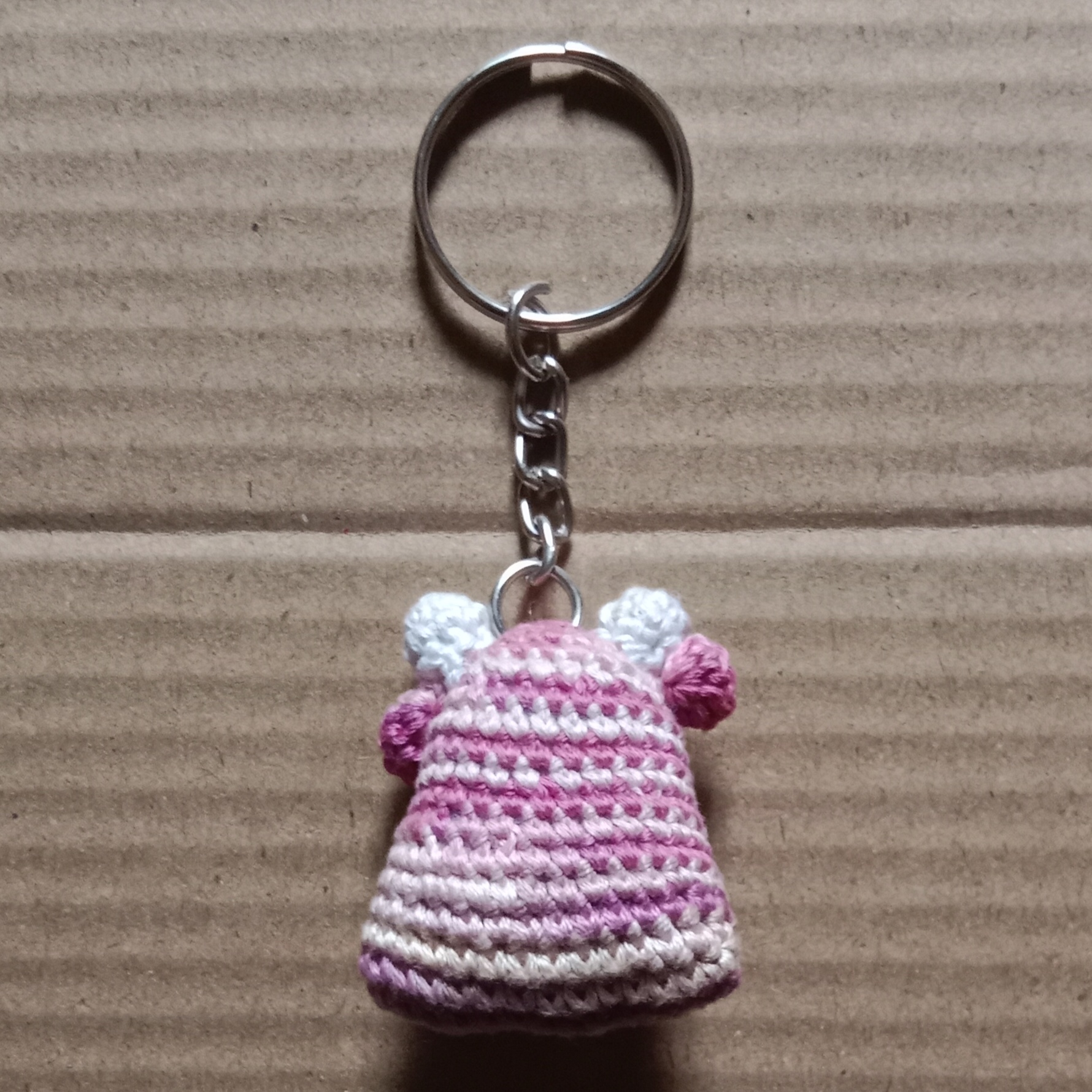 Crochet Cow Keychain image