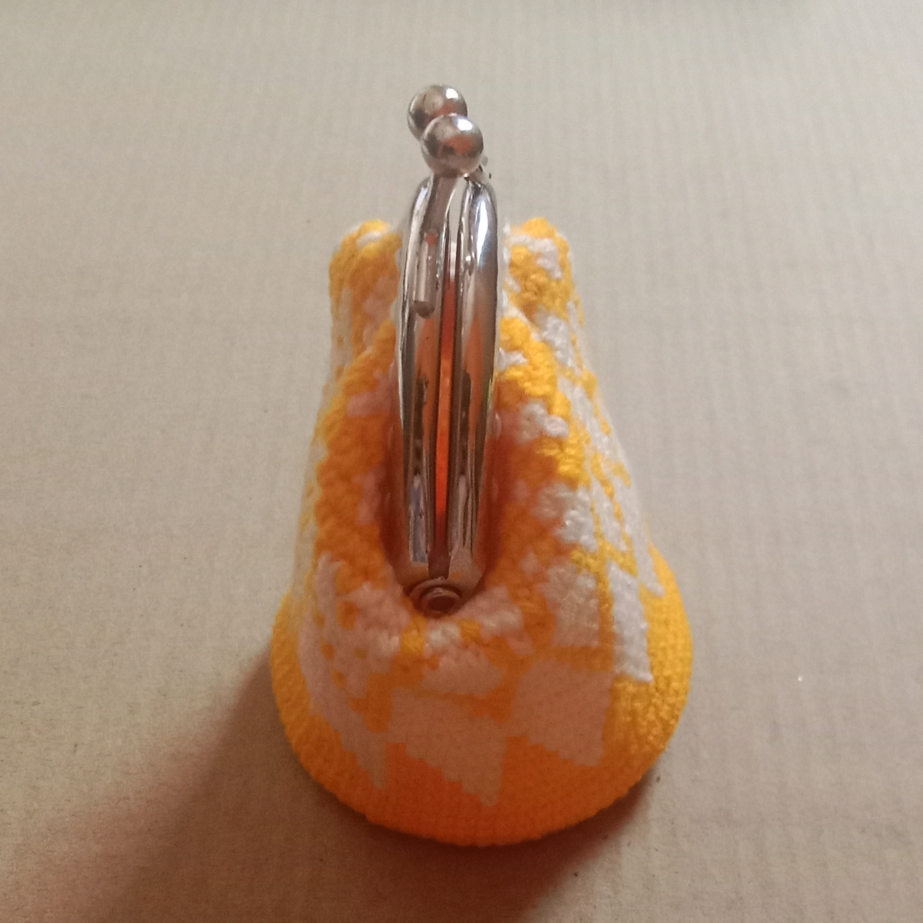 Crochet Woollen Clutch Pouch with Keychain image