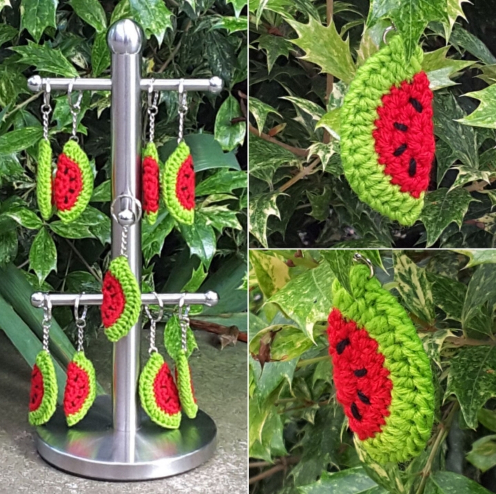 Water Melon Slice Keychain image