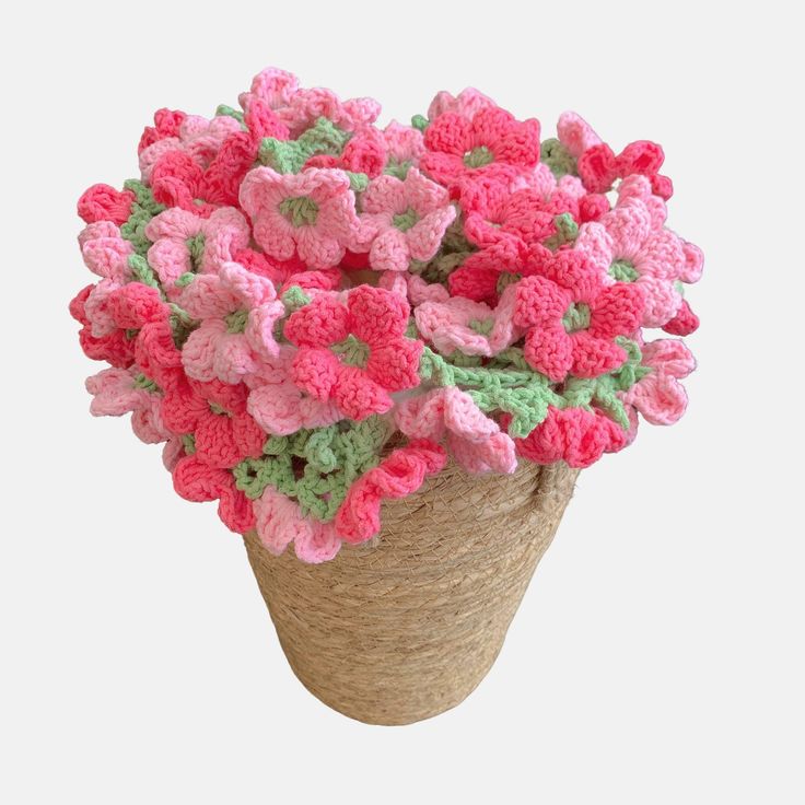 Handmade To Order Crochet Hydrangea Bouquet Blanket image