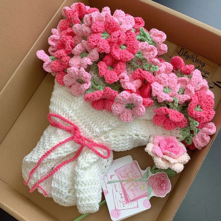 Handmade To Order Crochet Hydrangea Bouquet Blanket image