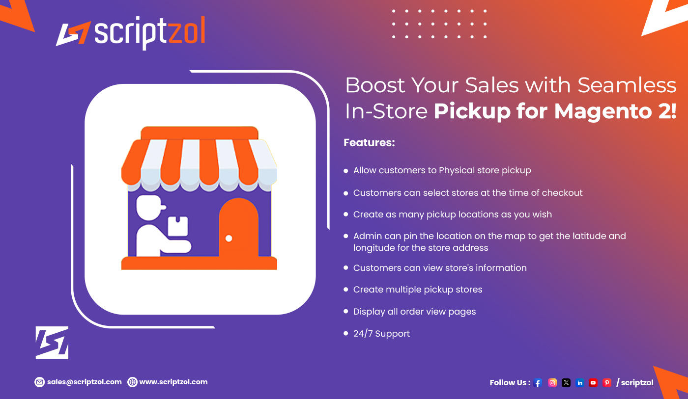 Scriptzol Magento 2 Store Pickup Extension image