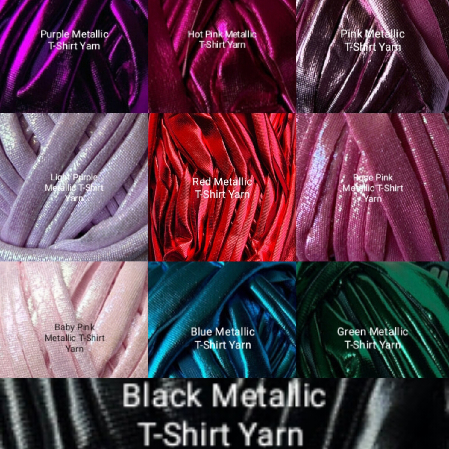 Crochet Metallic T-Shirt Yarn Dumpling Clutch Bag image