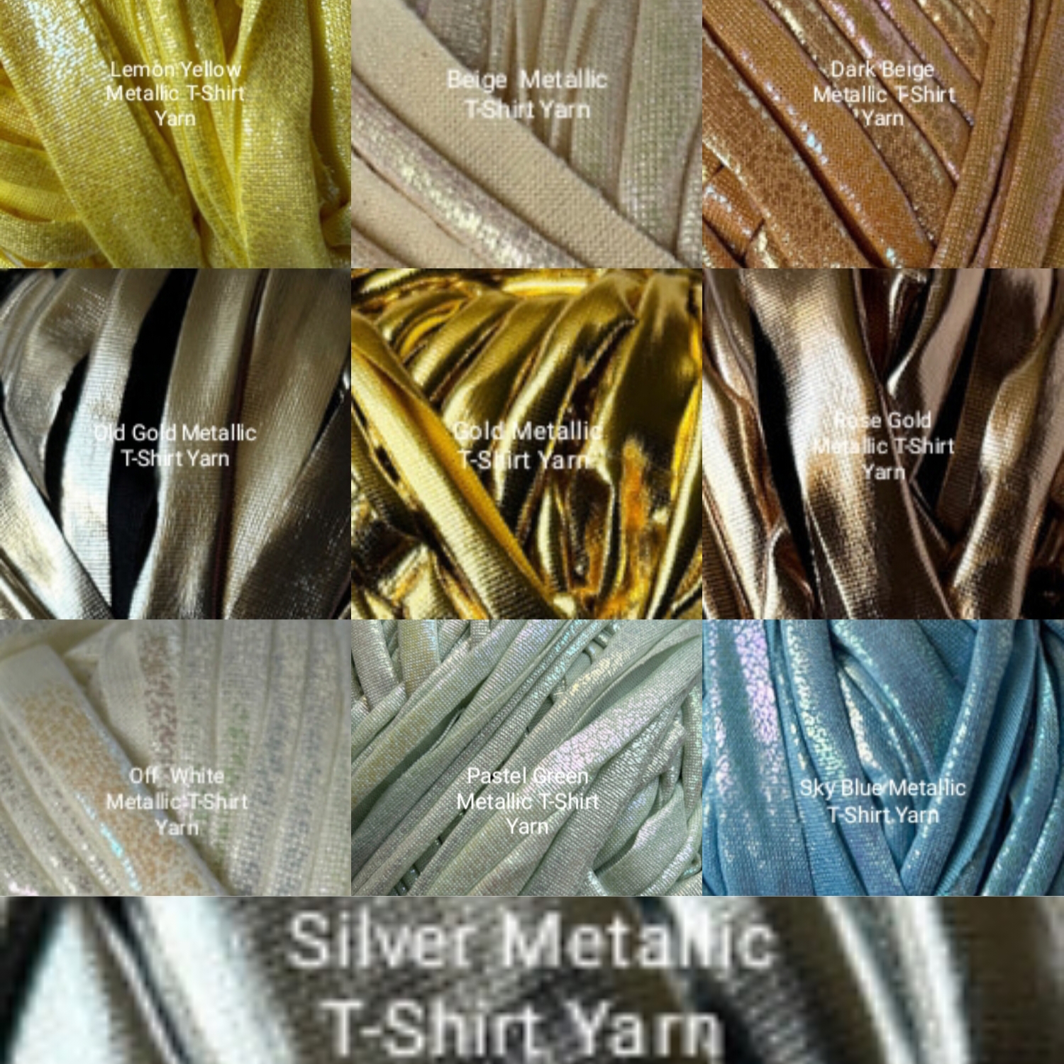 Crochet Metallic T-Shirt Yarn Dumpling Clutch Bag image