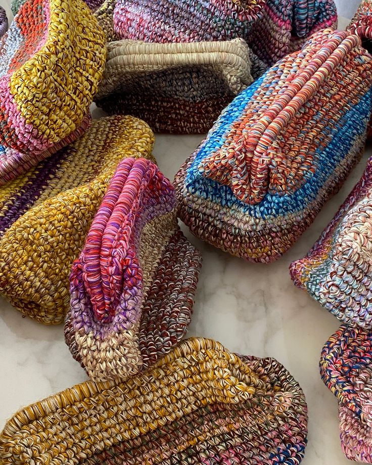 Crochet Dumpling Clutch Bag image