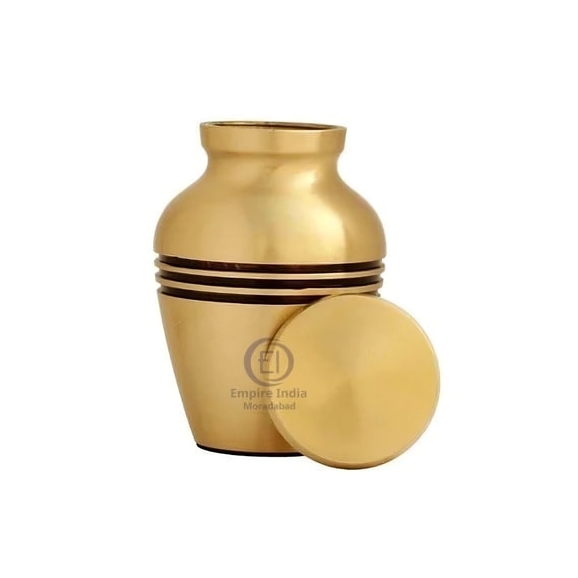 Brass Keepsake Cremation Urn Small Ash Storage Jar for Memorial, Funeral, Empire India Moradabad image