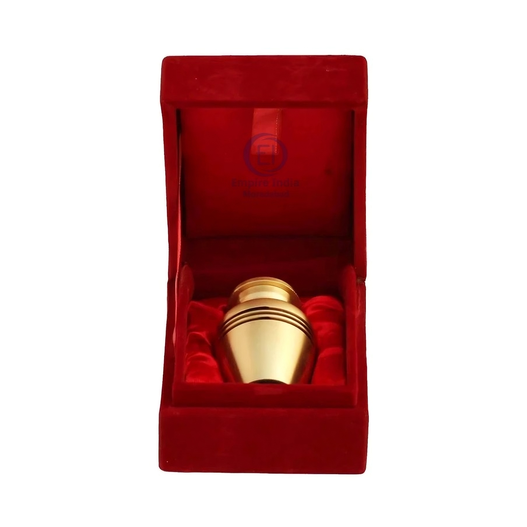 Brass Keepsake Cremation Urn Small Ash Storage Jar for Memorial, Funeral, Empire India Moradabad image