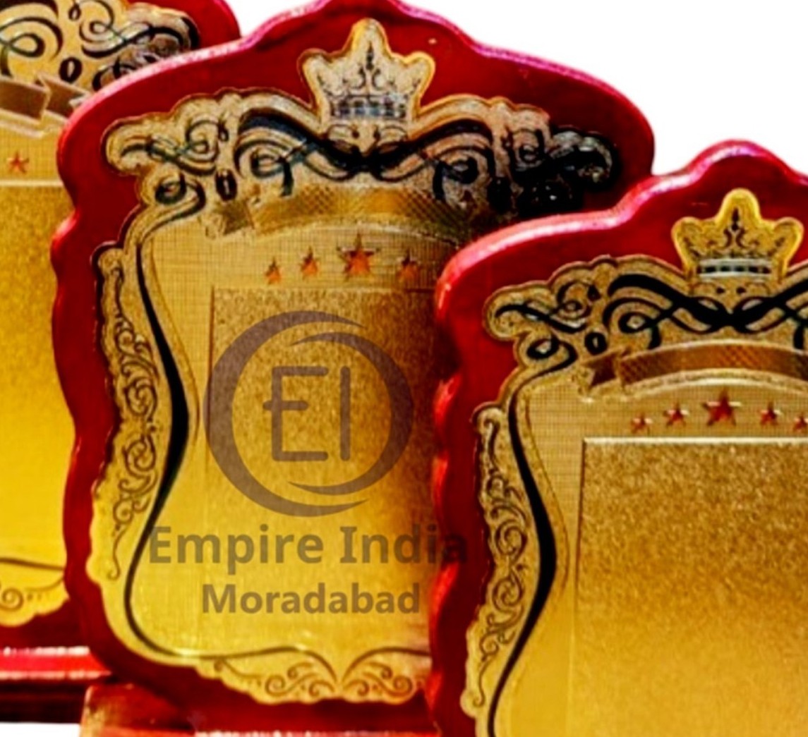 Crown Design Wooden MDF Trophy Set, Royal Award Plaque Manufacturer, Empire India Moradabad image