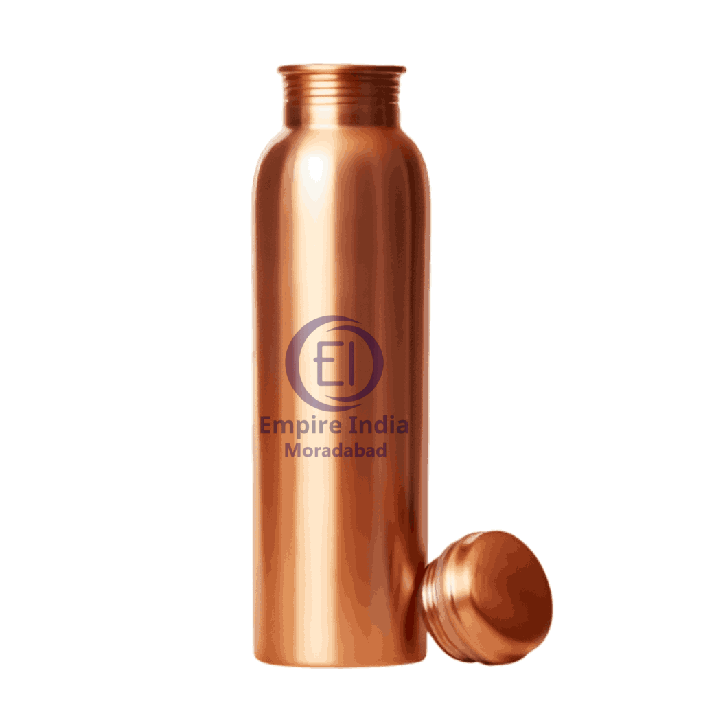Plain Matte Finish Copper Water Bottle, Pure Ayurvedic Drinkware, Empire India Moradabad image