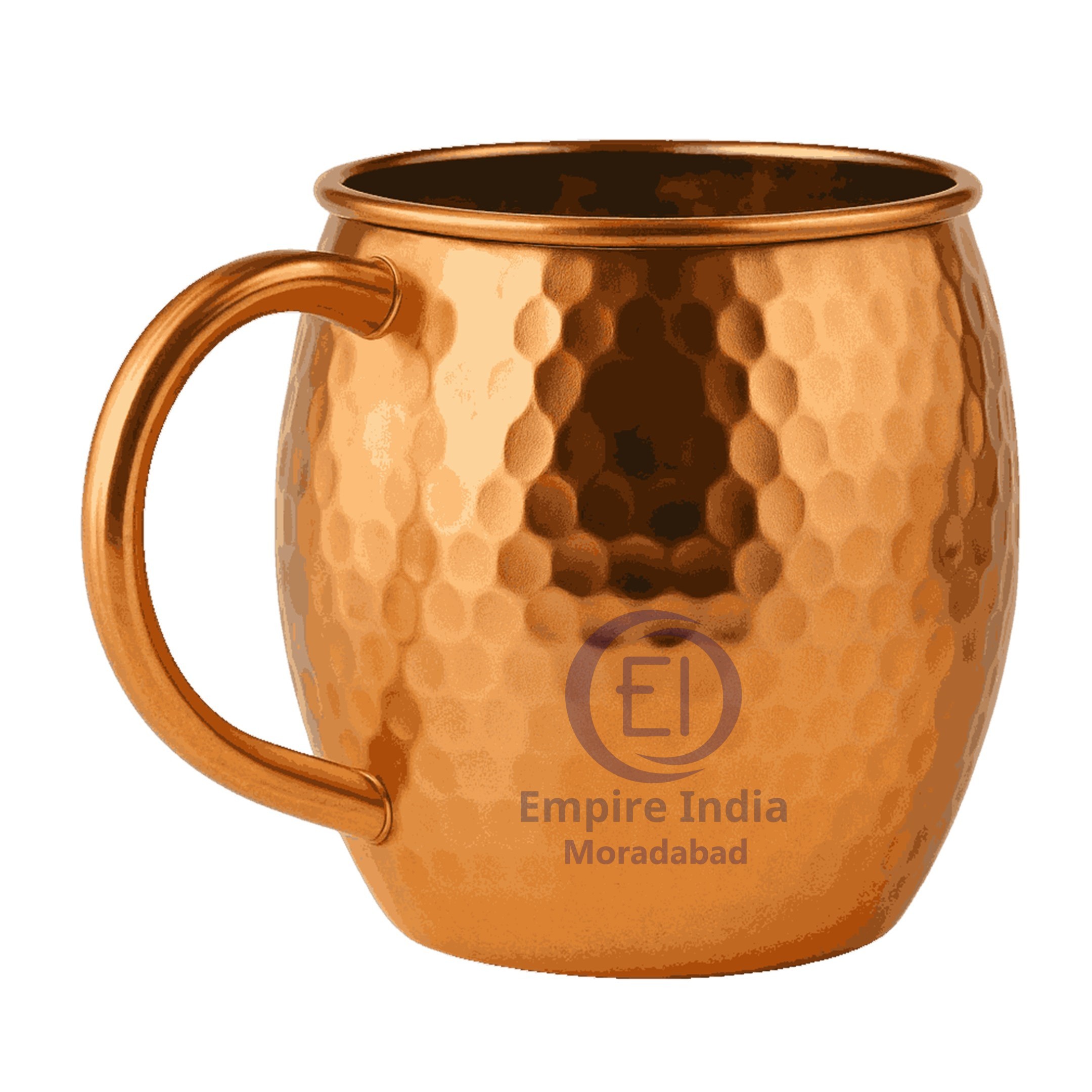 Hammered Finish Copper Mug, Premium Ayurvedic Drinkware & Barware, Empire India Moradabad image
