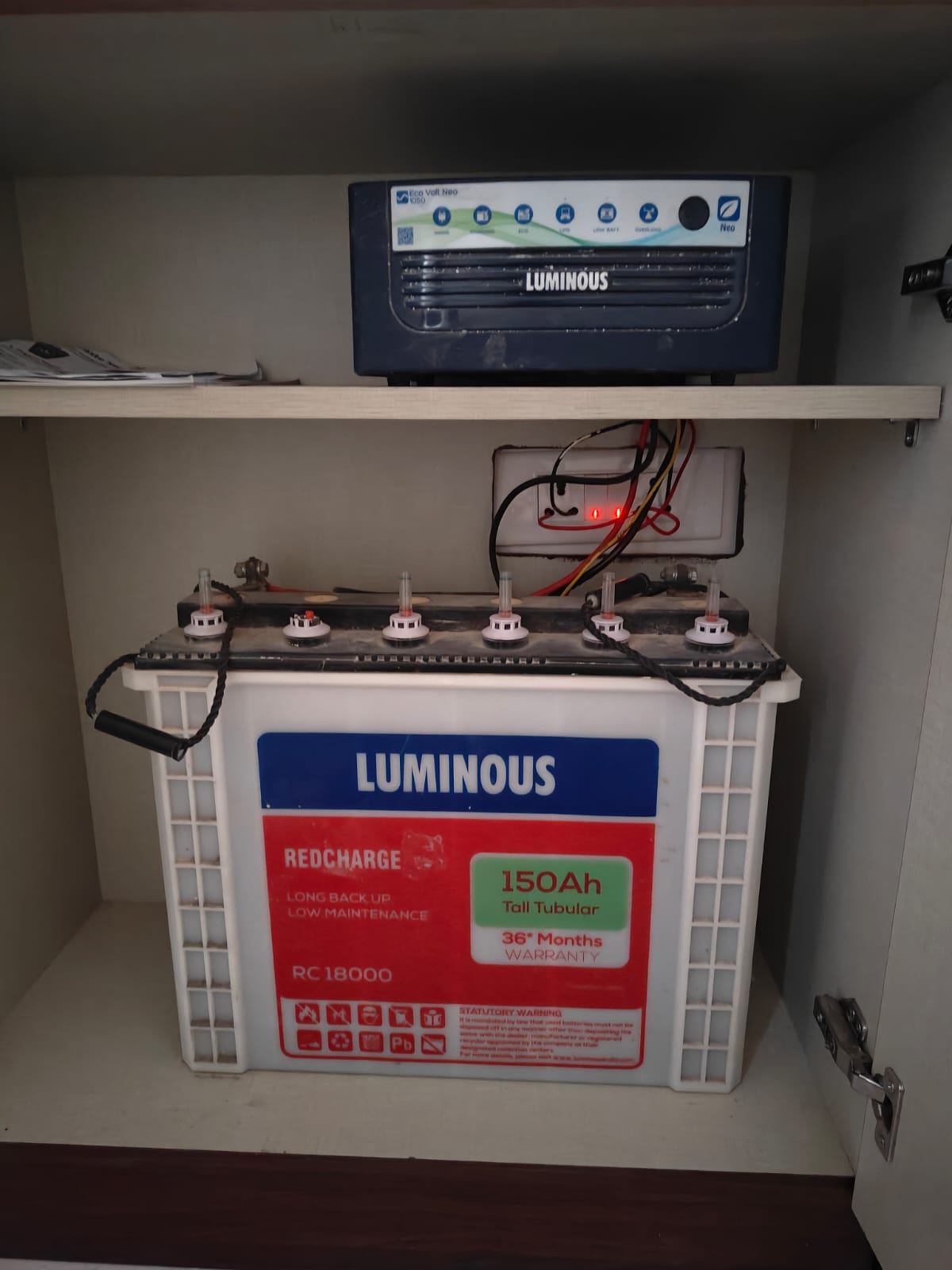 Luminous ups and inverter battery combo  image