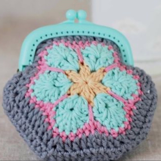Crochet Mini Coin Clutch Purse image
