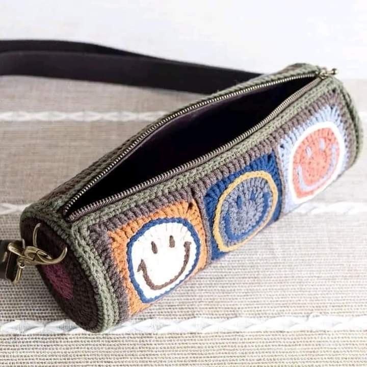 Crochet Woollen Duffle Sling Bag image